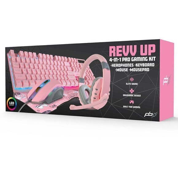 Gaming Combo, 4-Piece Set in Light Pink - Picture 1 of 2